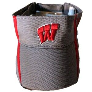 Wisconsin Badgers Sun Visor Gray With Red
